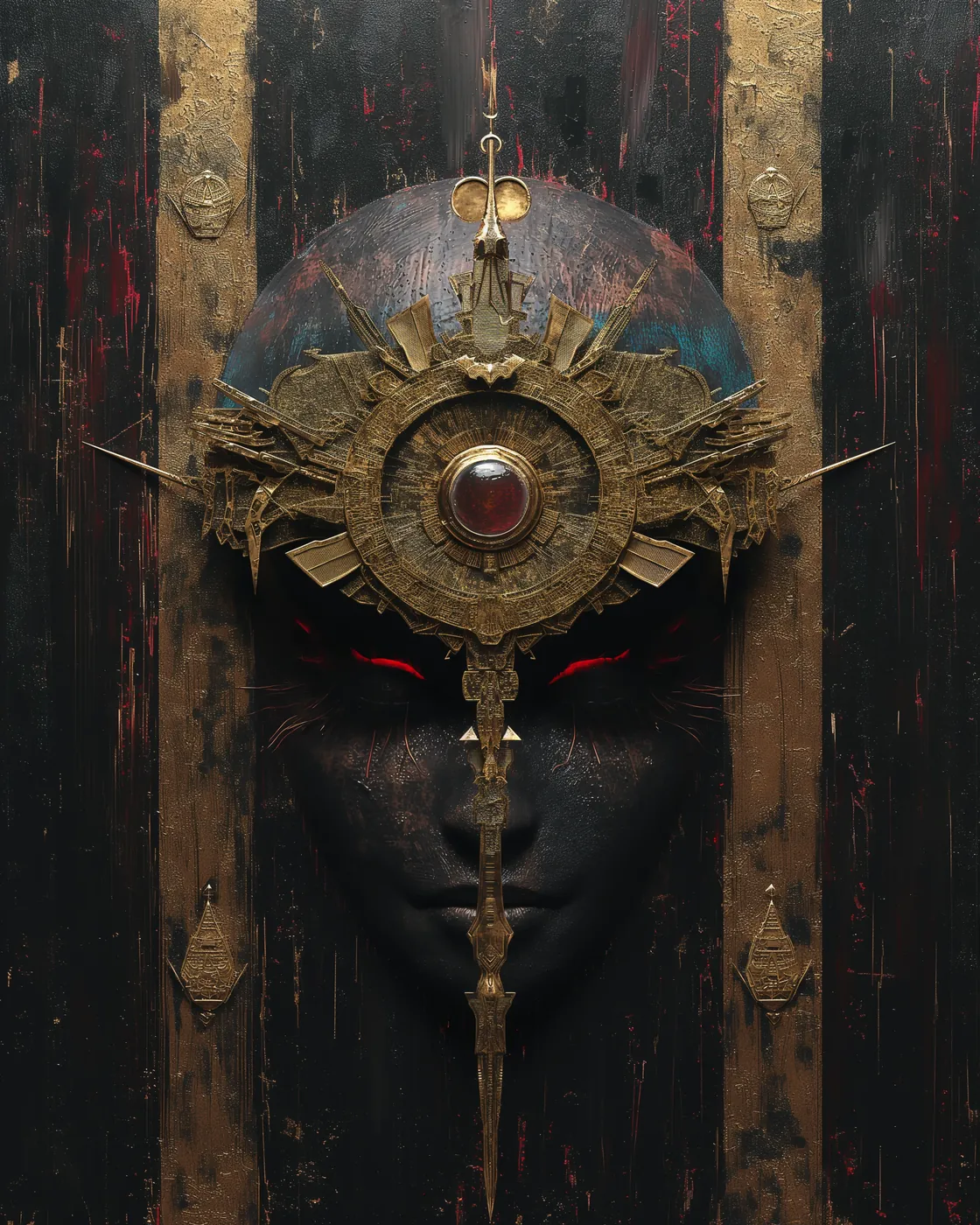 Dark sigil of the Kabal — an angular emblem of manipulation and control over a shadowed field